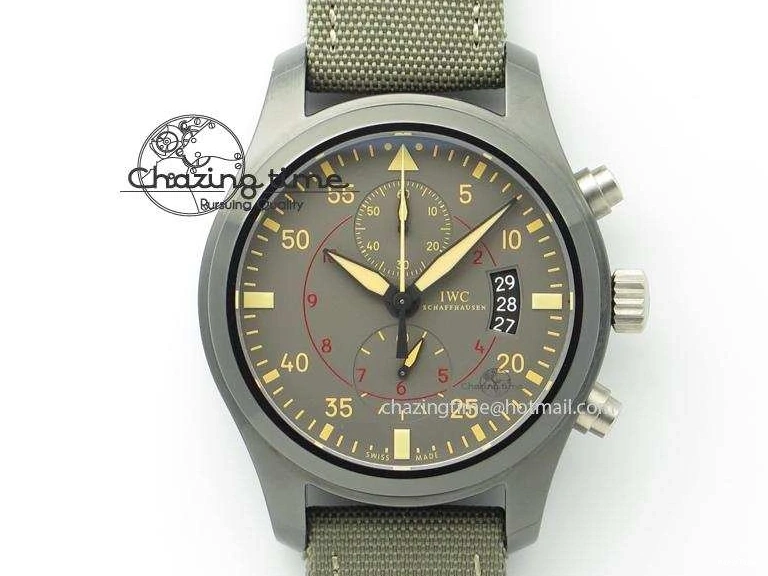 MIROTIME 0506 SunProtective Pilot Top Gun Miramar IWC388002 V6 1:1 Best Edition Ceramic Case On Nylon Strap A 7325